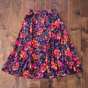 Norton McNaughton petites floral midi skirt Sz 4 MODEST NO SLITS